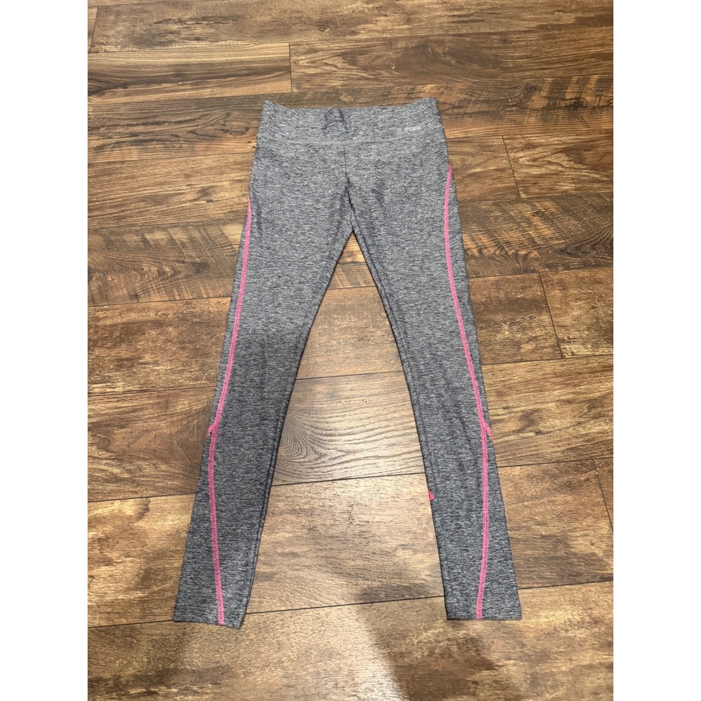 Victoria's Secret PINK Yoga Leggings Gray Pink Logo Space Dye XS 11045200‎